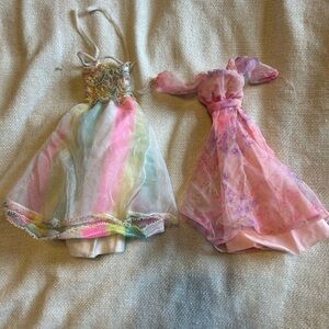 Vintage Birthday Barbie and Kissing Barbie dresses